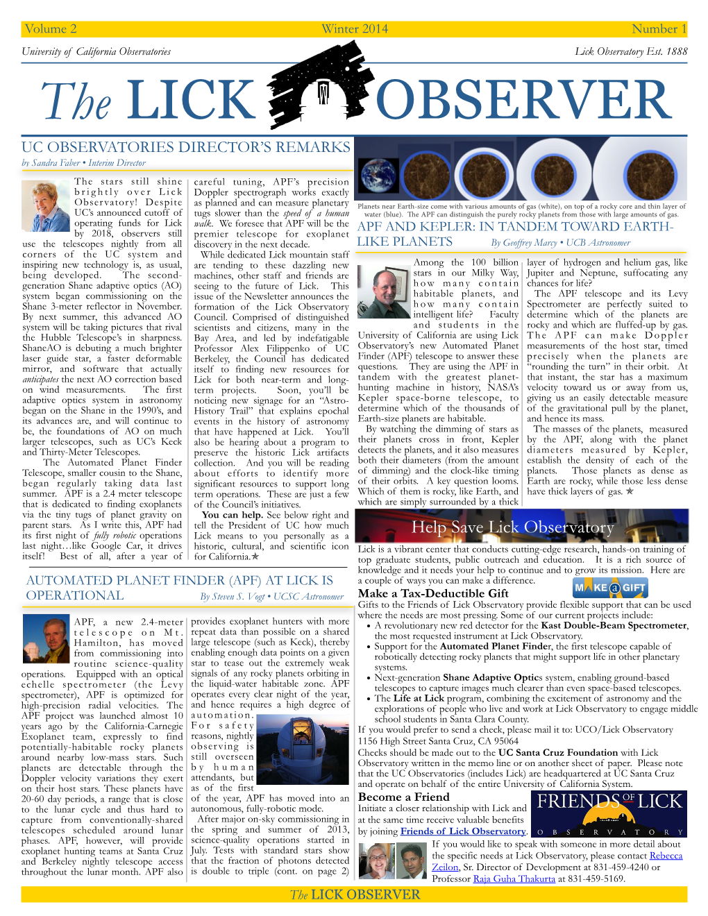 The LICK OBSERVER