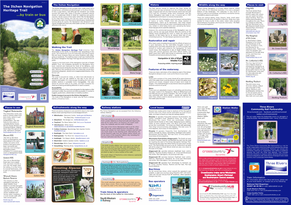 ITCHEN by TRAIN & BUS LEAFLET Issue 1 Reorientated for WEB