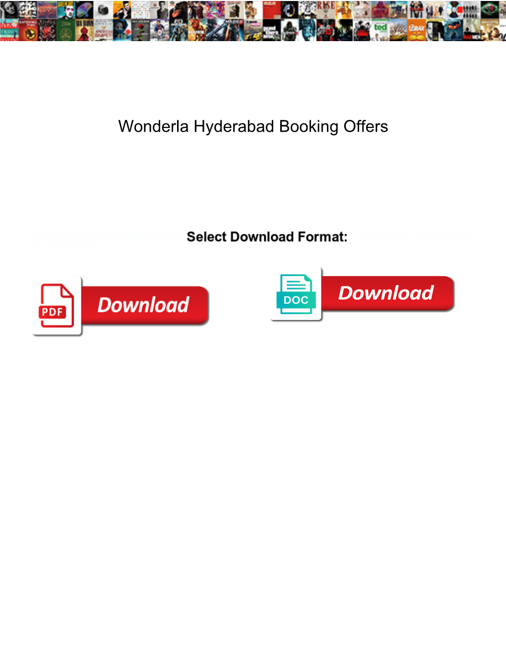 Wonderla Hyderabad Booking Offers