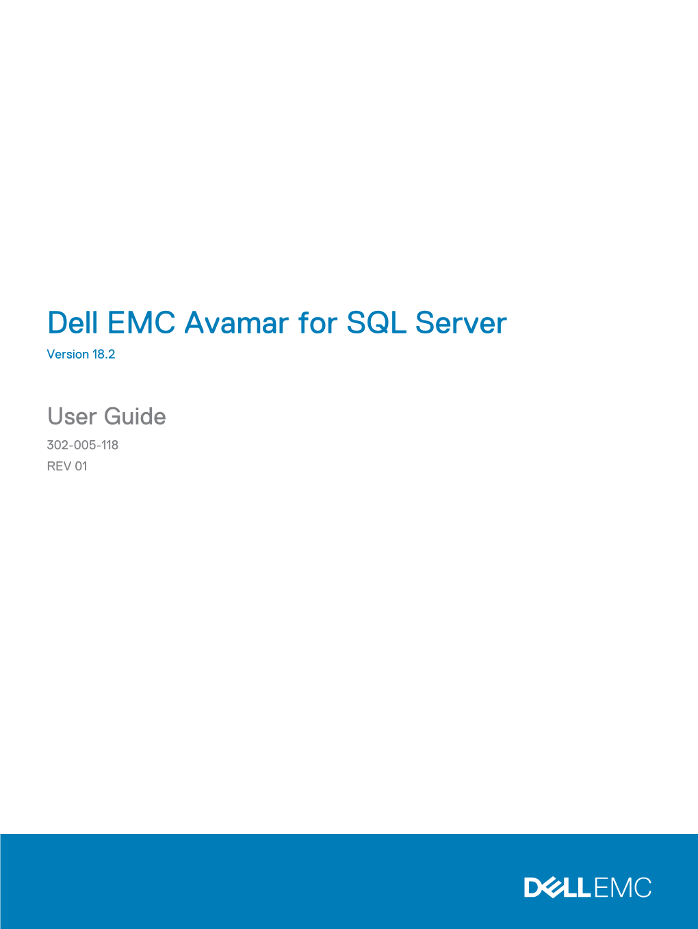 Dell EMC Avamar for SQL Server User Guide