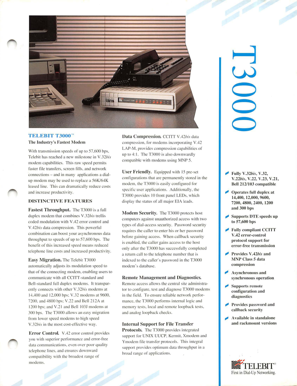 1992-Telebit-T3000-V32bis-Modem