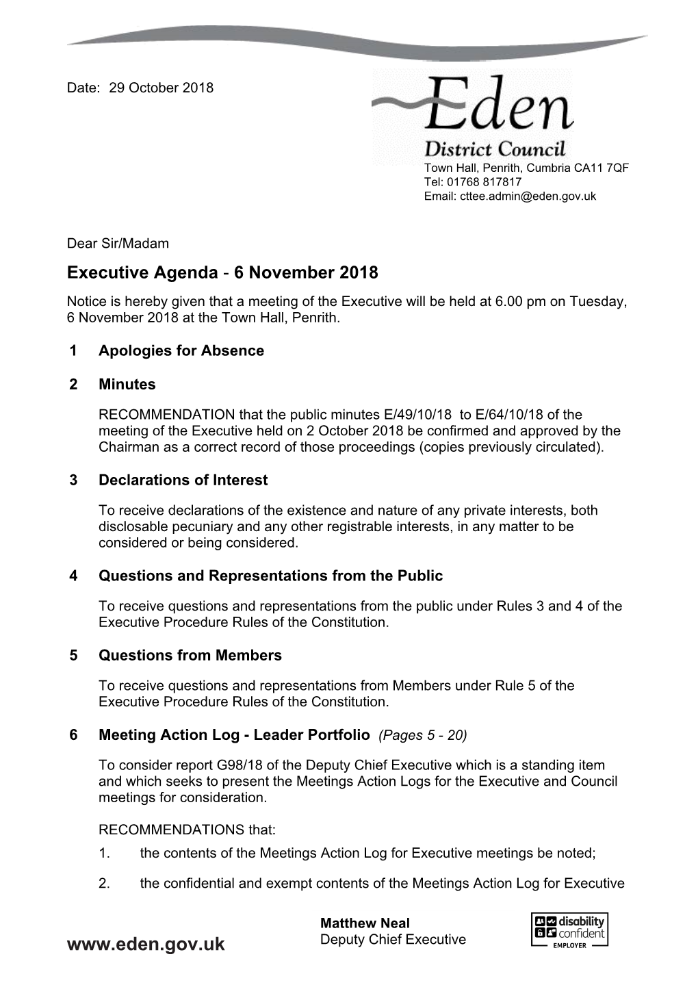 (Public Pack)Agenda Document For