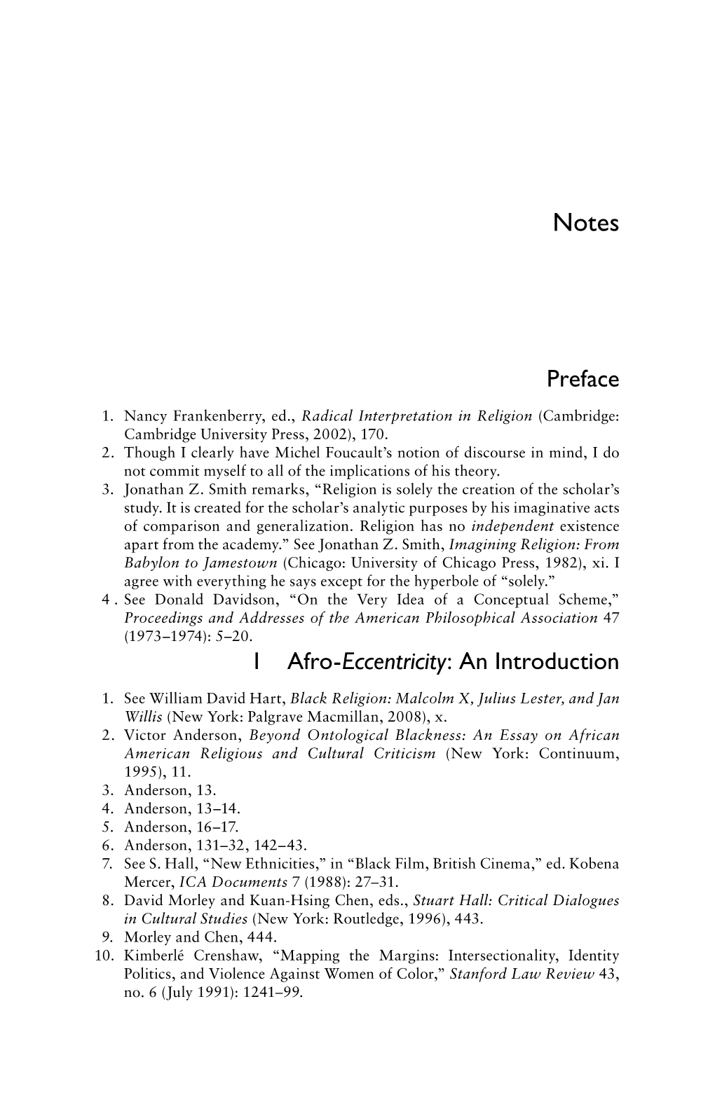 Preface 1 Afro- Eccentricity: an Introduction