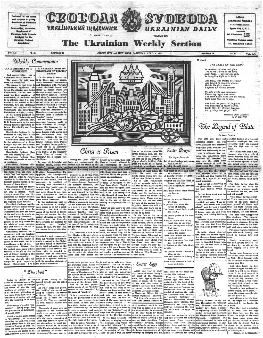 The Ukrainian Weekly 1953
