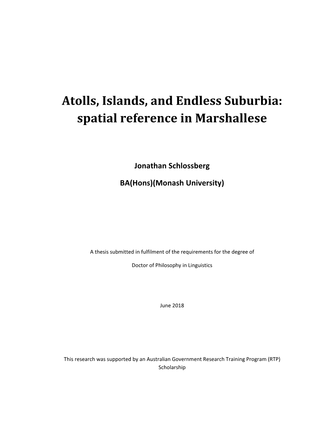 Spatial Reference in Marshallese