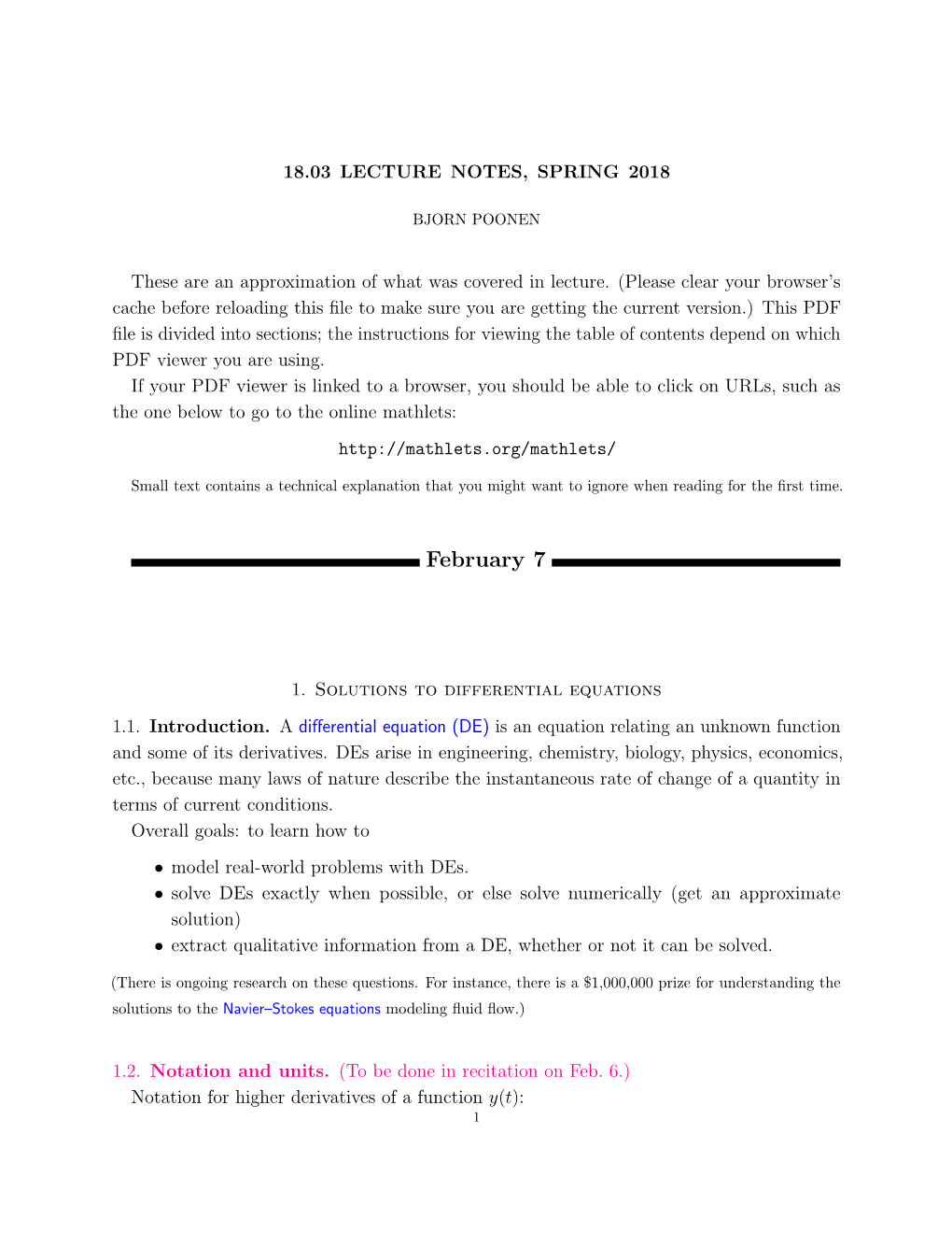 18.03 Differential Equations