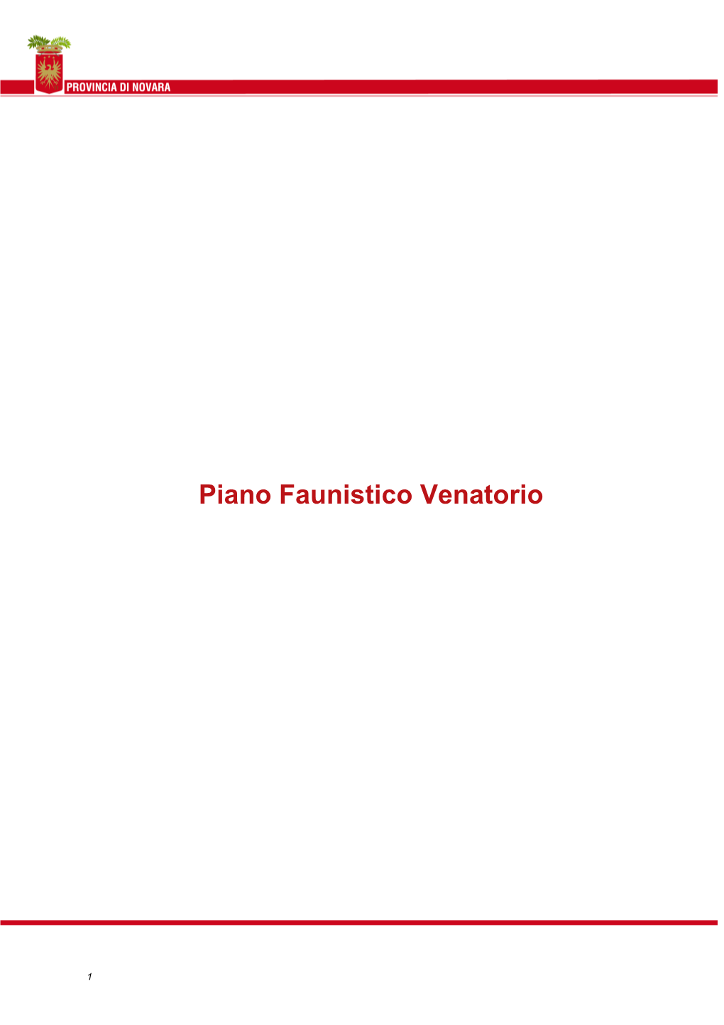 Piano Faunistico Venatorio