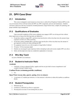 21. DPV Cave Diver