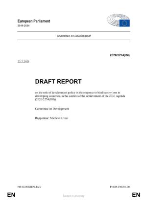 DRAFT REPORT on the Role of Development Policy in the Response