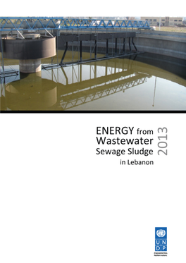 Energy from Wastewater Sewage Sludge in Lebanon; ‘Transforming a Waste Disposal Problem Into an Opportunity’