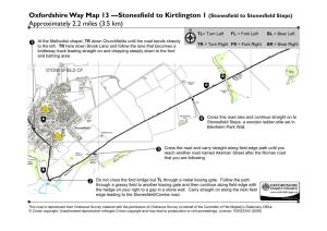 Stonesfield to Kirtlington 1 (Stonesfield to Stonesfield Steps) Approximately 2.2 Miles (3.5 Km)