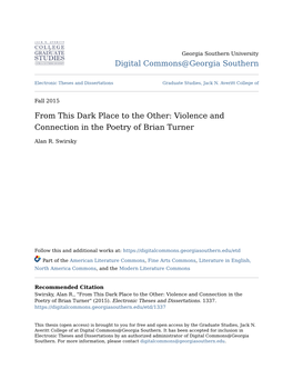 Violence and Connection in the Poetry of Brian Turner