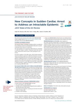 New Concepts in Sudden Cardiac Arrest to Address&Nbsp