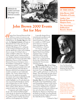 John Brown 2000 Events Set For