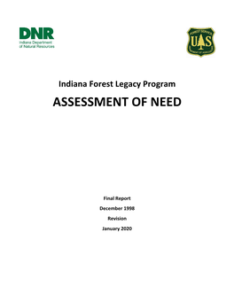 Indiana Forest Legacy Assessment of Need