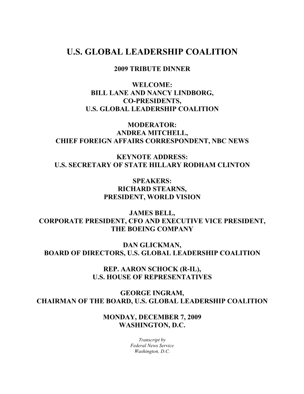 U.S. Global Leadership Coalition