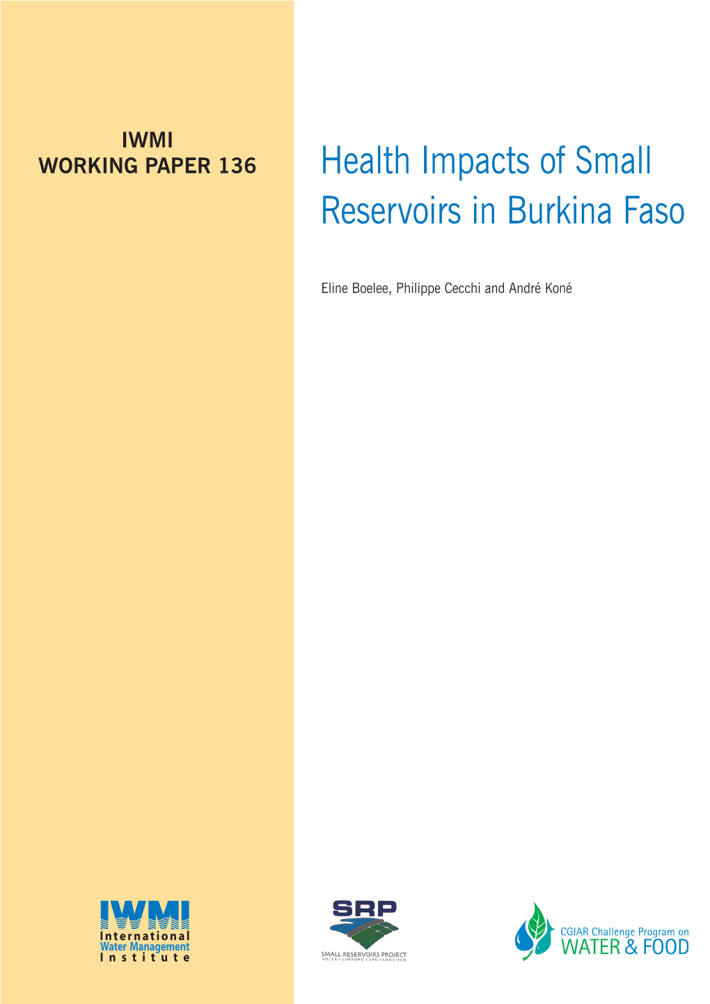 Health Impacts of Small Reservoirs in Burkina Faso