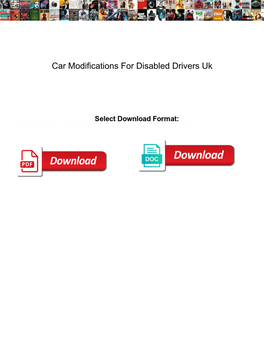 Car Modifications for Disabled Drivers Uk