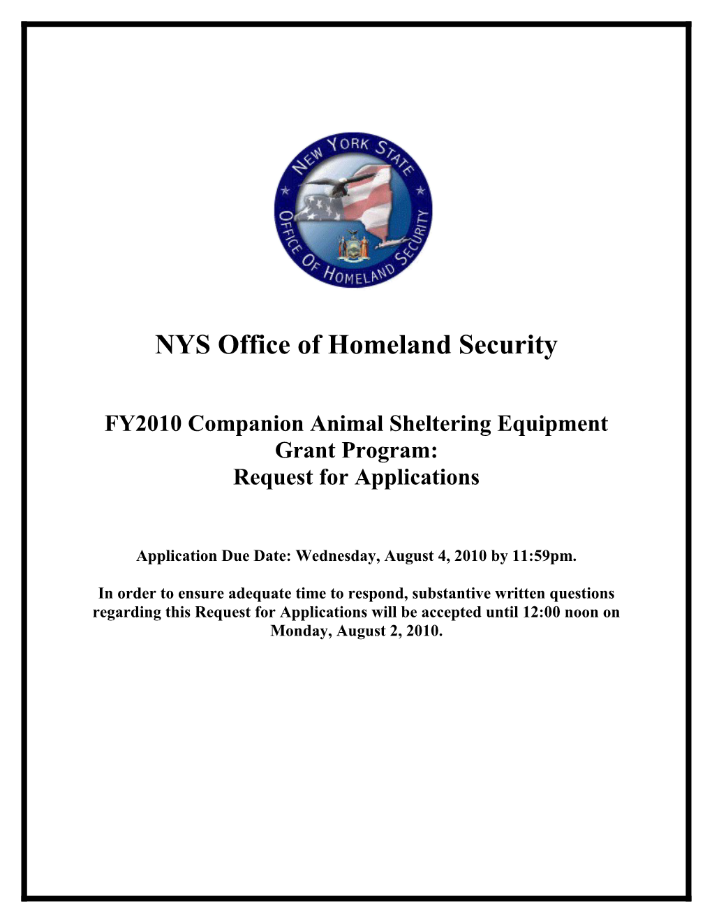 NYS Office of Homeland Security