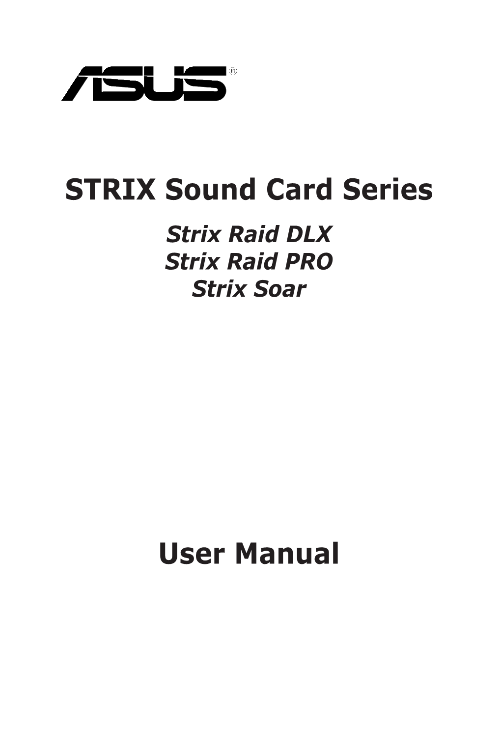 STRIX Sound Card Series User Manual 3 1