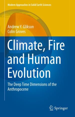 Andrew Y. Glikson Colin Groves the Deep Time Dimensions of The