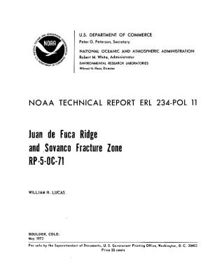 Juan De Fuca Ridge and Sovanco Fracture Zone RP-5-OC-71