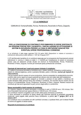 UTI Del NONCELLO COMUNI Di: Fontanafredda, Porcia, Pordenone, Roveredo in Piano, Zoppola