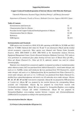 S1 Supporting Information Copper-Catalyzed