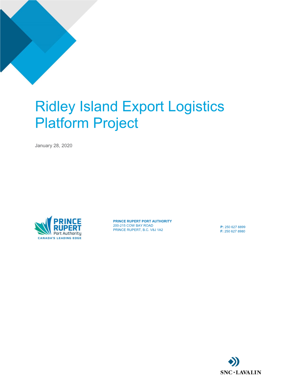 Ridley Island Export Logistics Platform Project