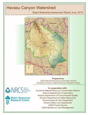 Havasu Canyon Watershed Rapid Watershed Assessment Report June, 2010
