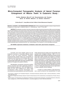 Micro-Computed Tomographic Analysis of Apical Foramen Enlargement of Mature Teeth: a Cadaveric Study