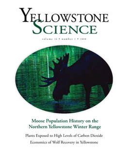 Moose Population History on the Northern Yellowstone Winter Range