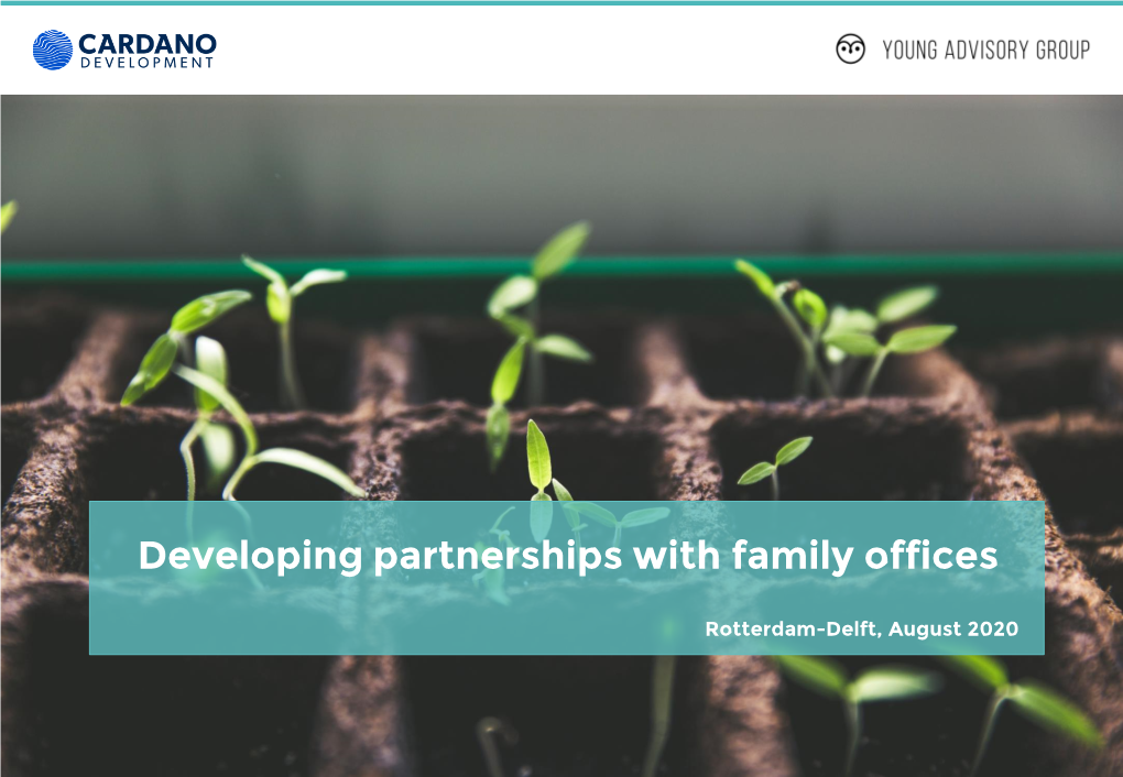 Developing Partnerships with Family Offices