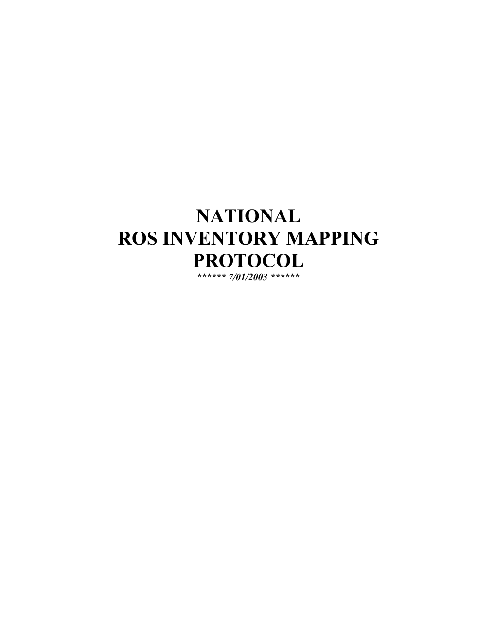 Ros Inventory Mapping Protocol