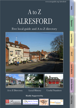 ALRESFORD Free Local Guide and a to Z Directory Local Guide Free a to Z Directory ALRESFORD a to Z GUIDE INDEX INDEX Index Contents