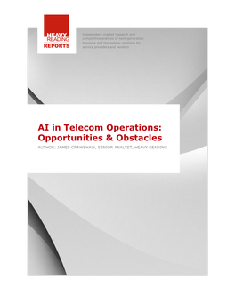 AI in Telecom Operations: Opportunities & Obstacles