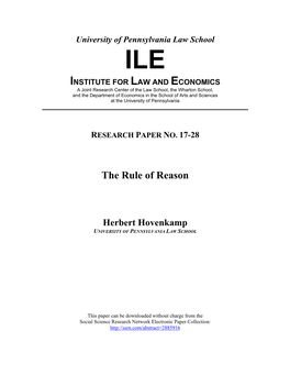 The Rule of Reason