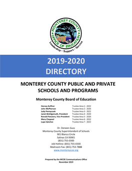 MCOE 2019-20 Directory
