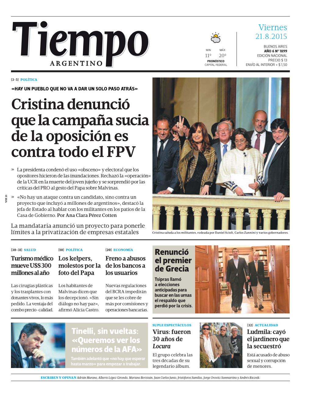 Cristina Denunció Que La Campaña Sucia De La Oposición Es Contra Todo El FPV