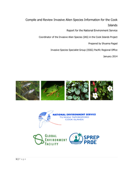 Compile and Review Invasive Alien Species Information for the Cook Islands Report for the National Environment Service