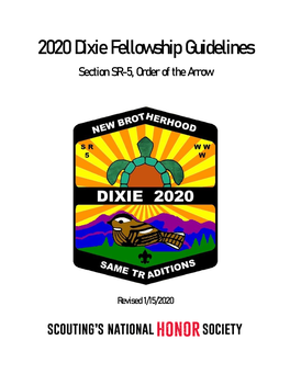 2020 Dixie Fellowship Guidelines Section SR-5, Order of the Arrow