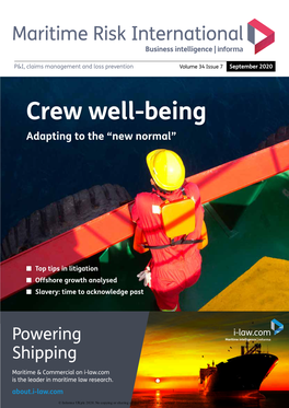 Crew Well-Being Adapting to the “New Normal”
