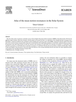 Atlas of the Mean Motion Resonances in the Solar System