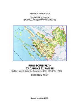 Zadarska Županija Zavod Za Prostorno Planiranje