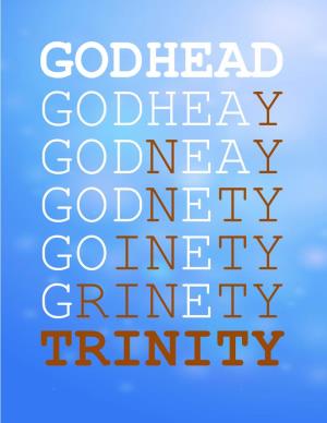 Trinity and Godhead We Begin the Use of Godhead Our Examination with Belief No