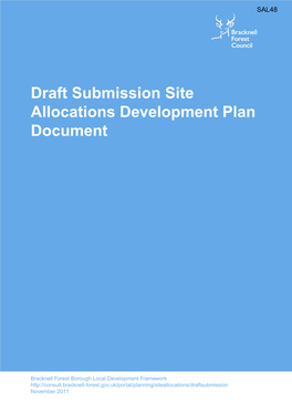 Draft Submission Site Allocations Development Plan Document