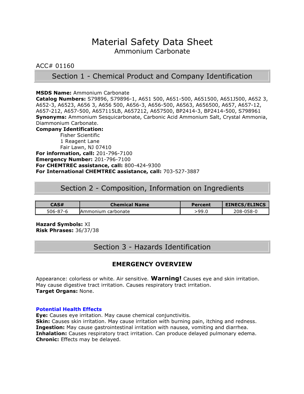 Ammonium Carbonate