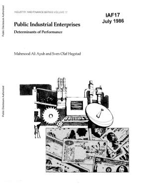 Public Industrial Enterprises July 1986