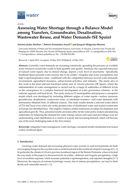 Assessing Water Shortage Through a Balance Model Among Transfers, Groundwater, Desalination, Wastewater Reuse, and Water Demands (SE Spain)