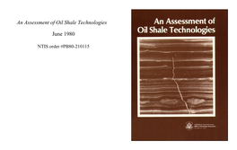 An Assessment of Oil Shale Technologies